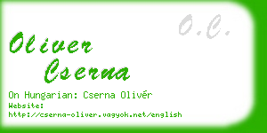 oliver cserna business card